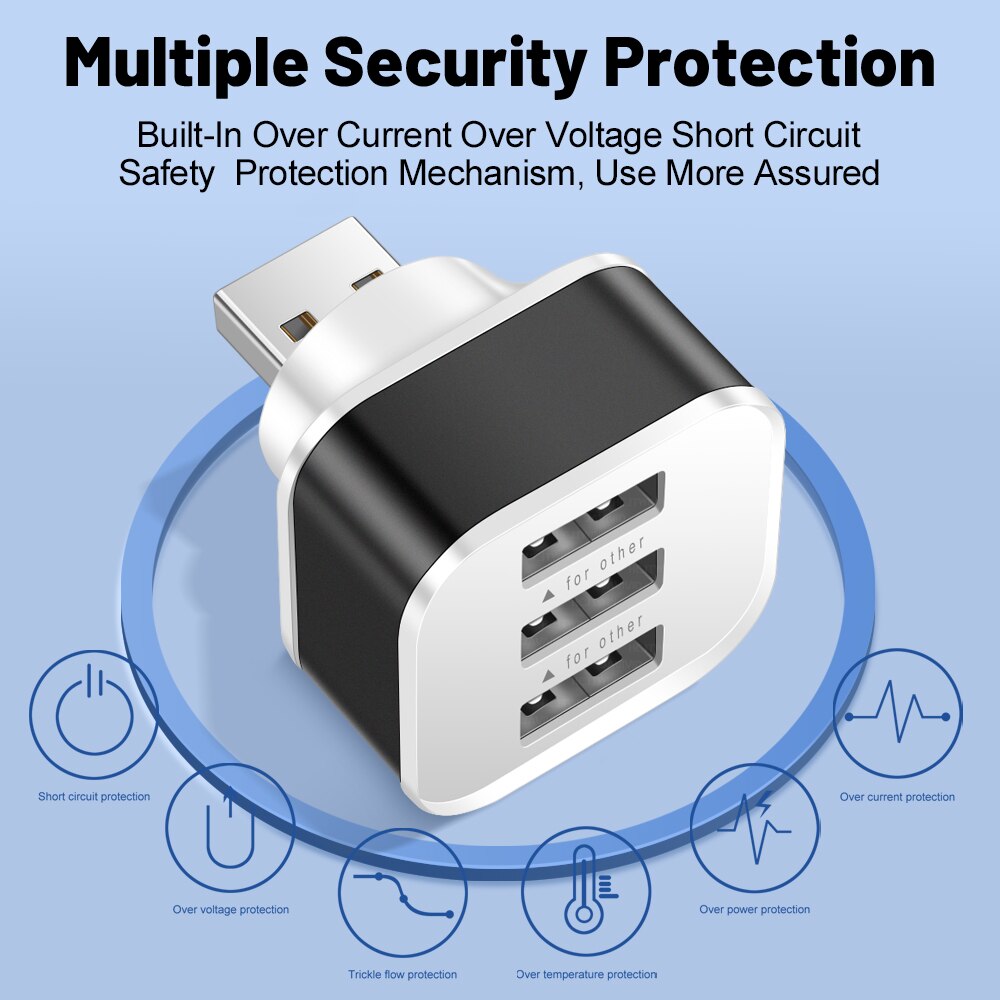 Electronics Gadgets For Car - 3 cổng USB khe cắm Adapter