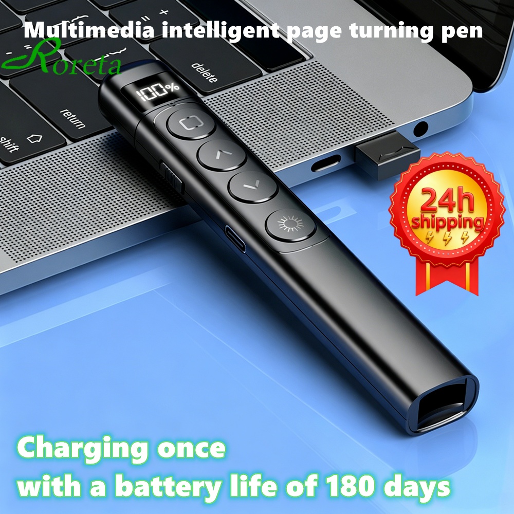 Laser Pointer Presenter - Powerpoint Pen Wireless Presentation Clicker Type-C