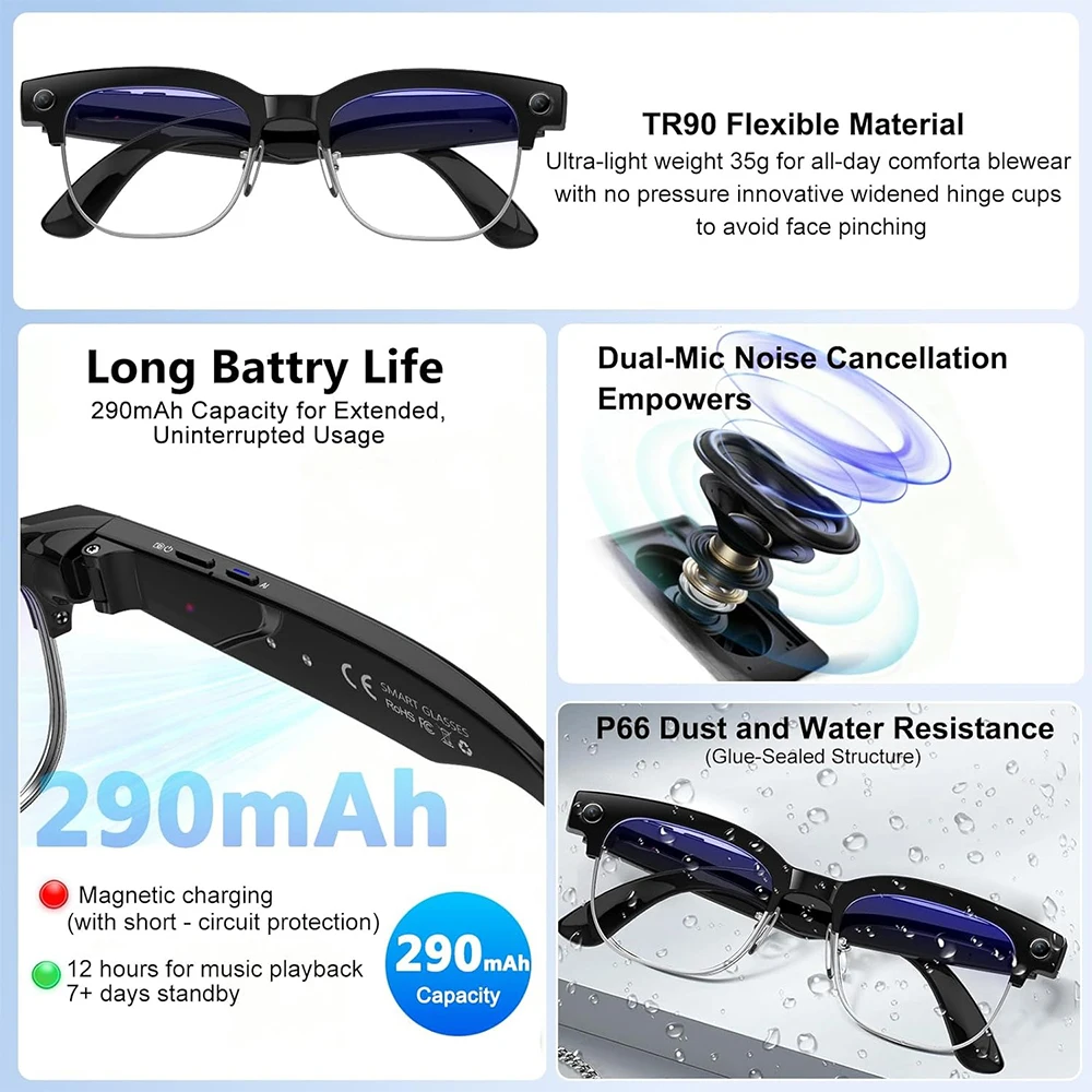 4K Smart AI Glasses 8MP Camera - đánh giá và giá Smart Glasses Ar