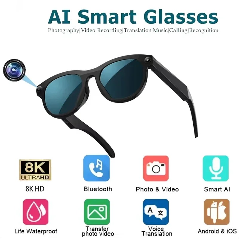 8KHD Smart AI Glasses Color Ch - đánh giá và giá Smart Glasses Ar